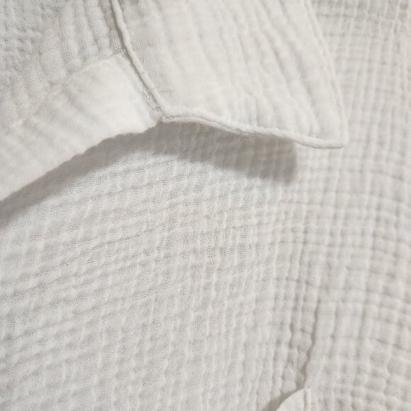 Shade & Shore White Gauze Muslin Swim Shirt XL - Picture 8 of 9